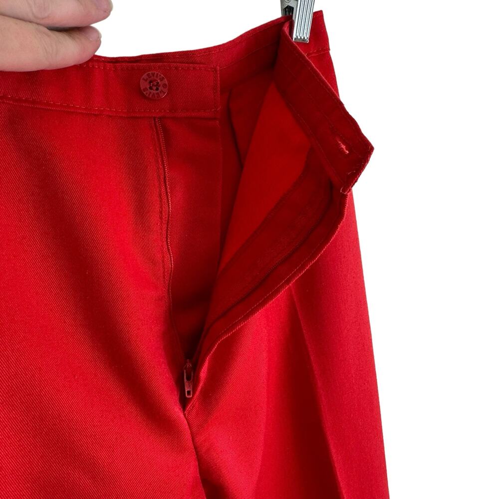 Levi Strauss & Co. Vintage 80s Red Straight Leg High Rise Dress Pants Size 12 - Picture 4 of 9